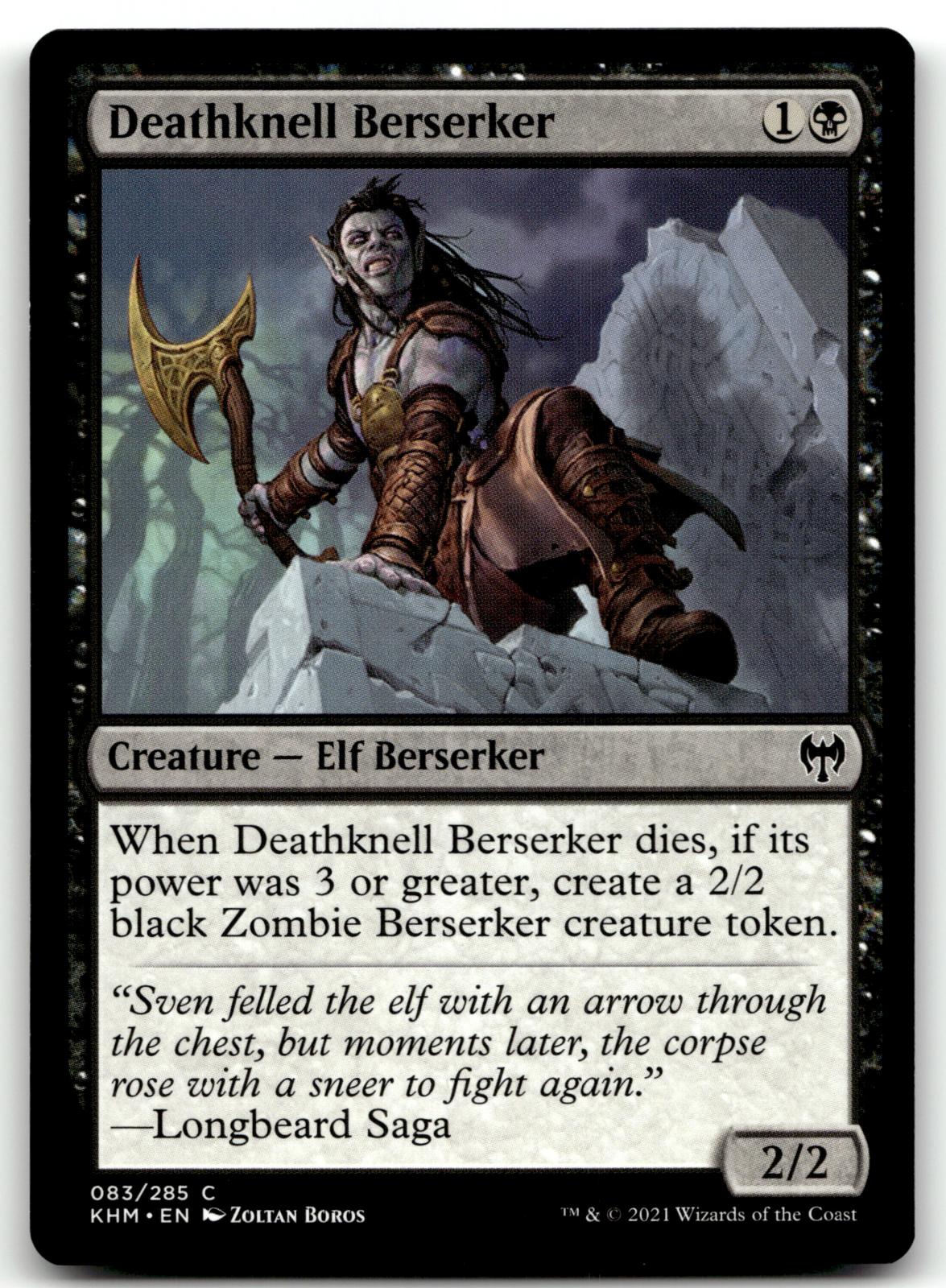 Deathknell Berserker 83 Common Kaldheim Magic: The Gathering Near Mint