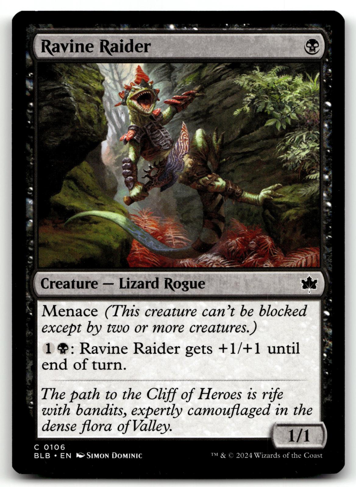 Ravine Raider 106 Common Bloomburrow Magic: The Gathering Near Mint