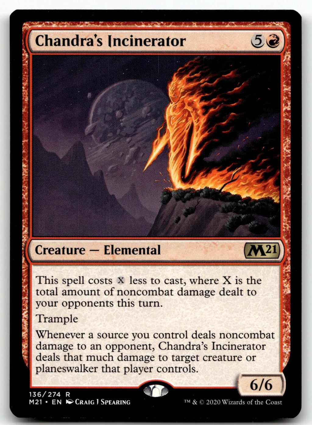 Chandra's Incinerator 136 Rare Core Set 2021 Magic: The Gathering Near Mint