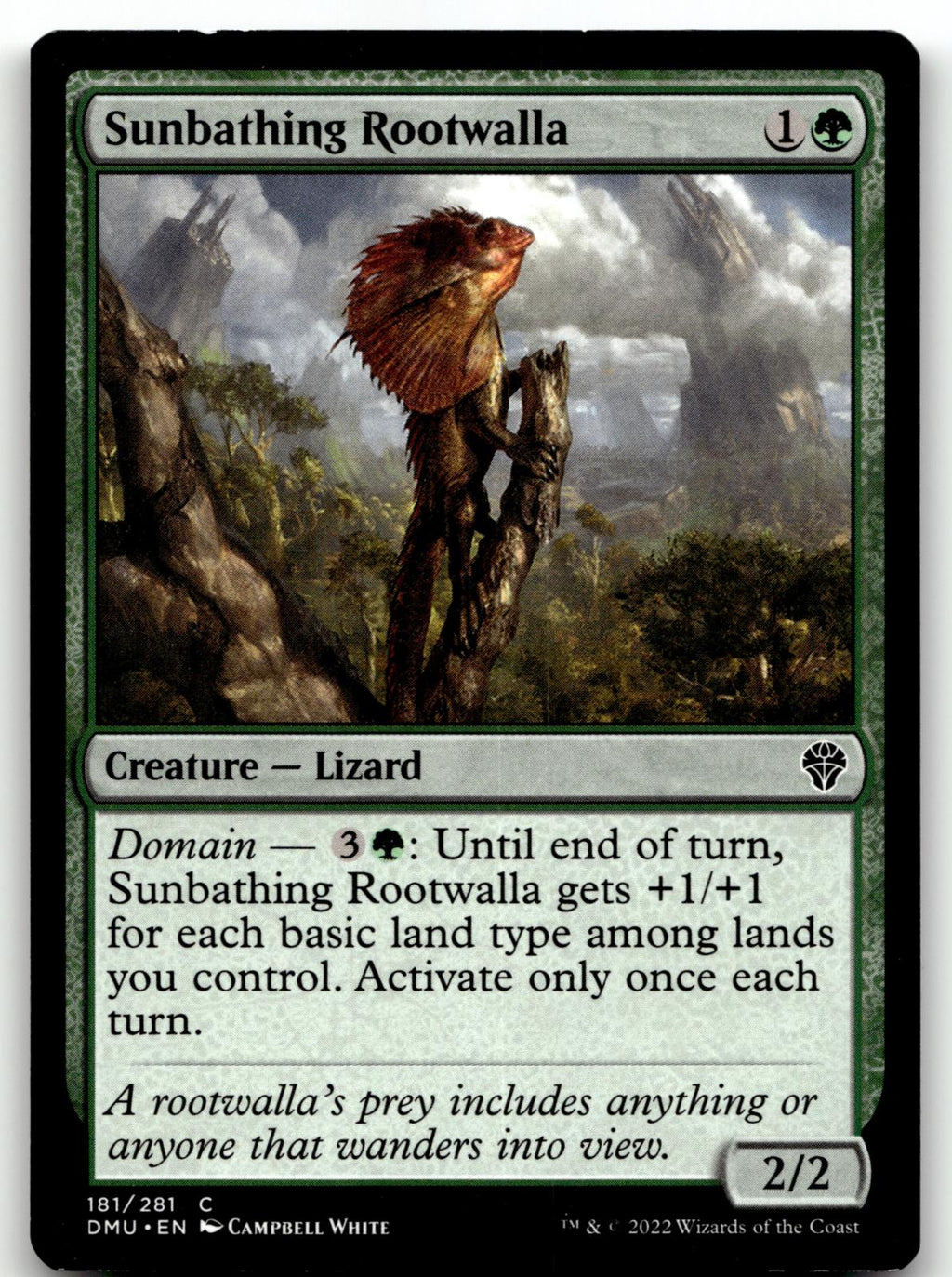 Sunbathing Rootwalla 181 Common Dominaria United Magic: The Gathering Near Mint