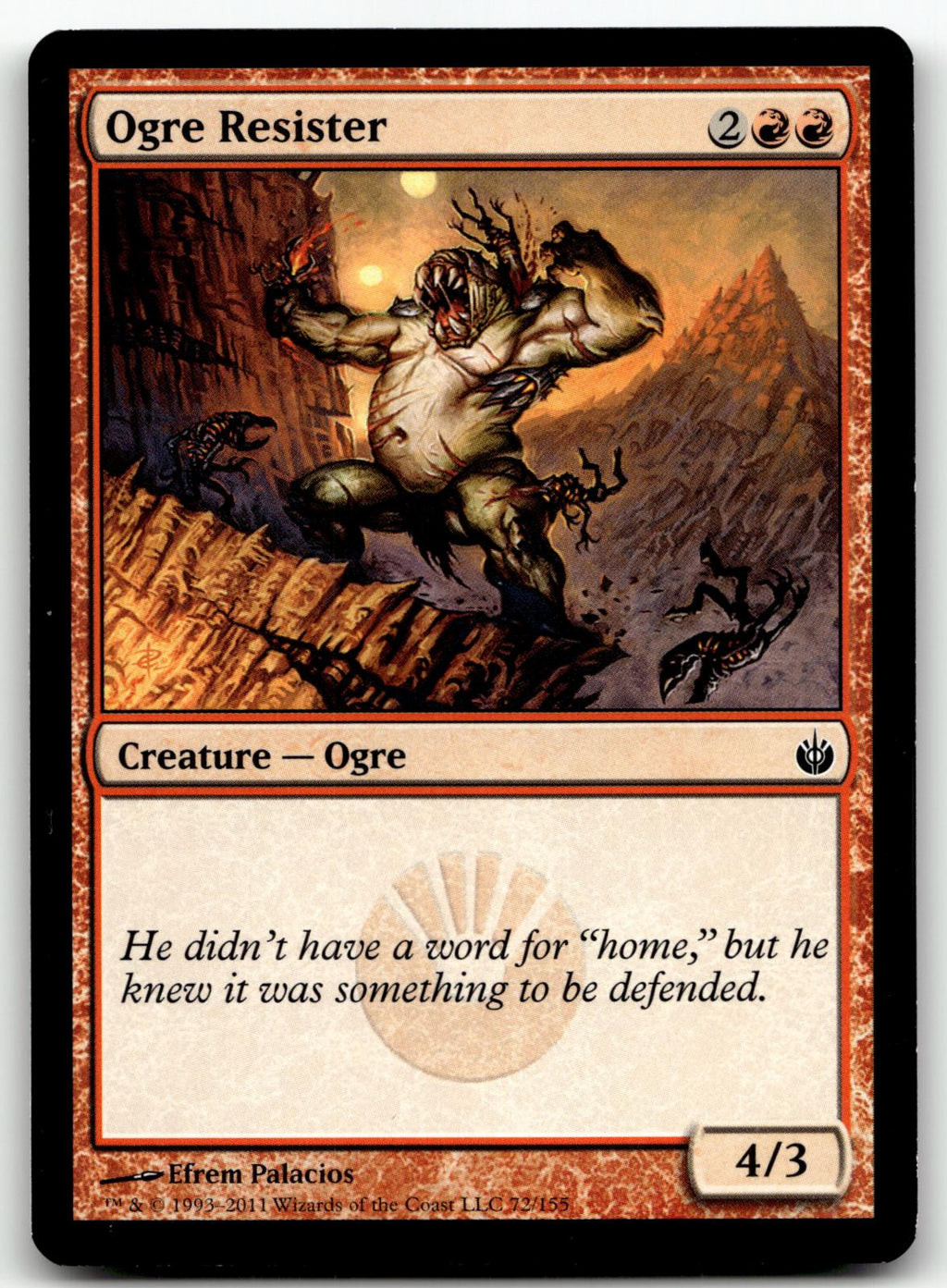 Ogre Resister 72 Common Mirrodin Besieged Magic: The Gathering Near Mint