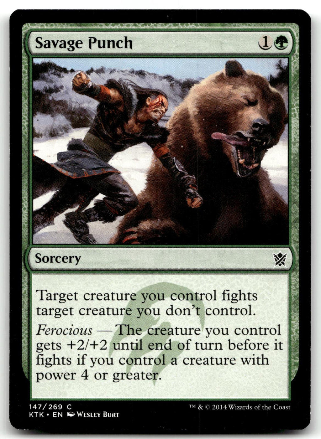 Savage Punch 147 Common Khans of Tarkir Magic: The Gathering Near Mint