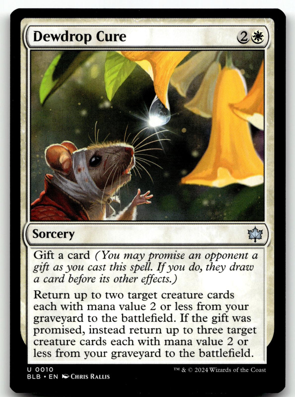 Dewdrop Cure 10 Uncommon Bloomburrow Magic: The Gathering Near Mint
