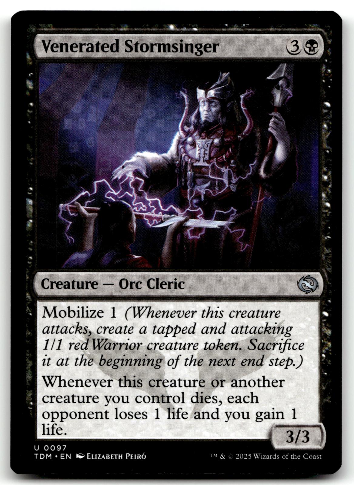 Venerated Stormsinger 97 Uncommon Tarkir: Dragonstorm Magic: The Gathering NM