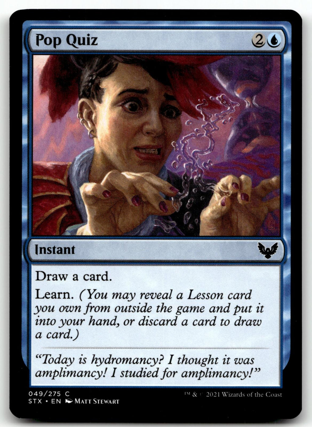Pop Quiz 49 Common Strixhaven: School of Mages Magic: The Gathering Near Mint