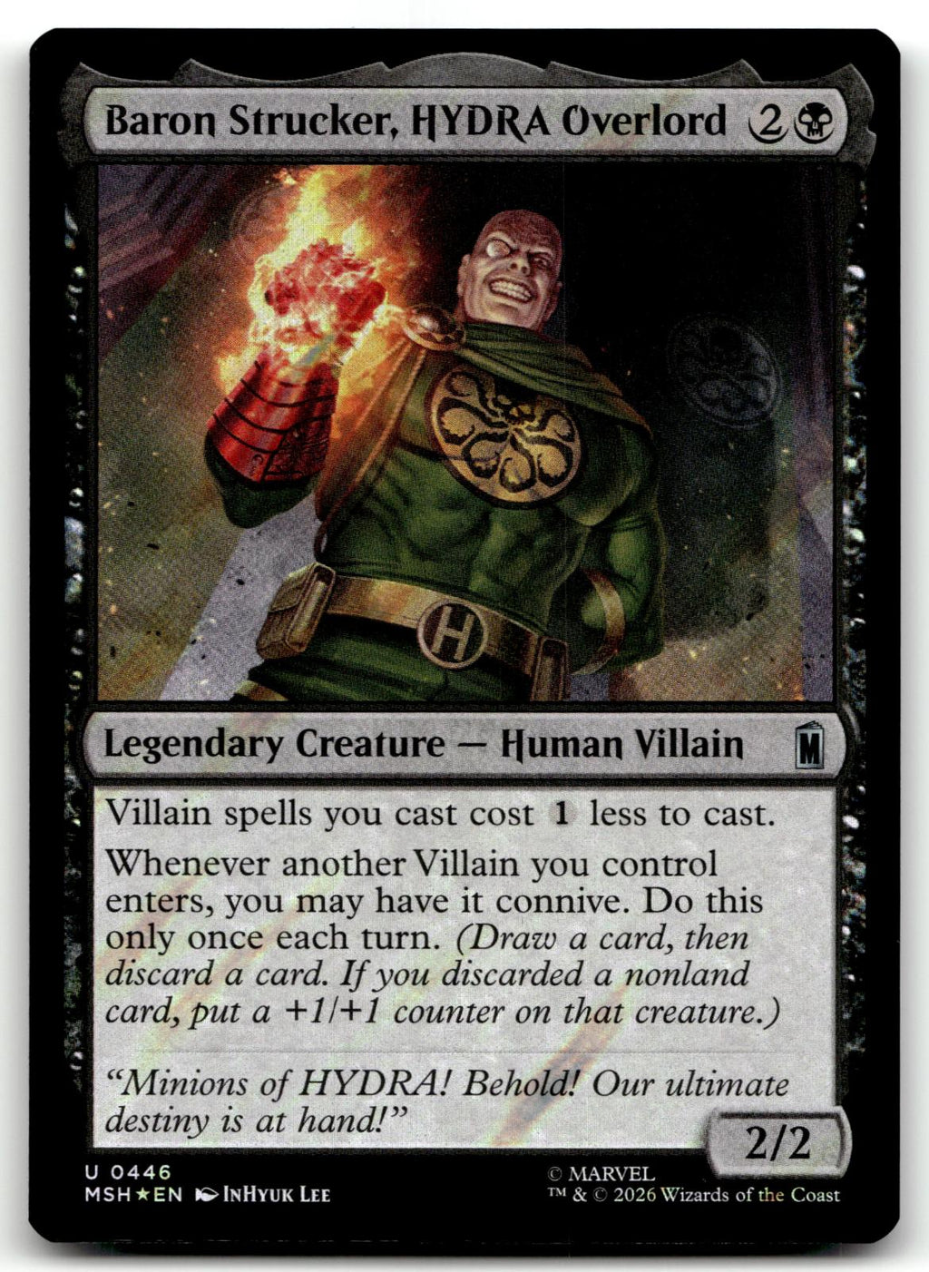 Baron Strucker, HYDRA Overlord (Surge Foil) 446 Holo Marvel Super Heroes