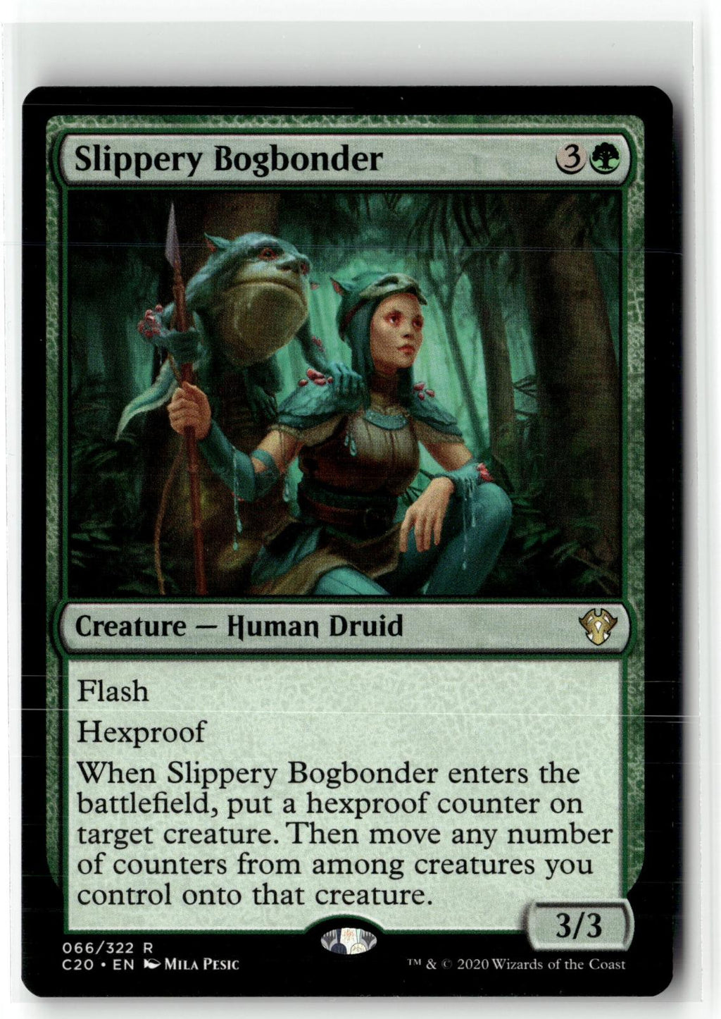 Slippery Bogbonder 66 Rare Commander 2020 Magic: The Gathering Near Mint