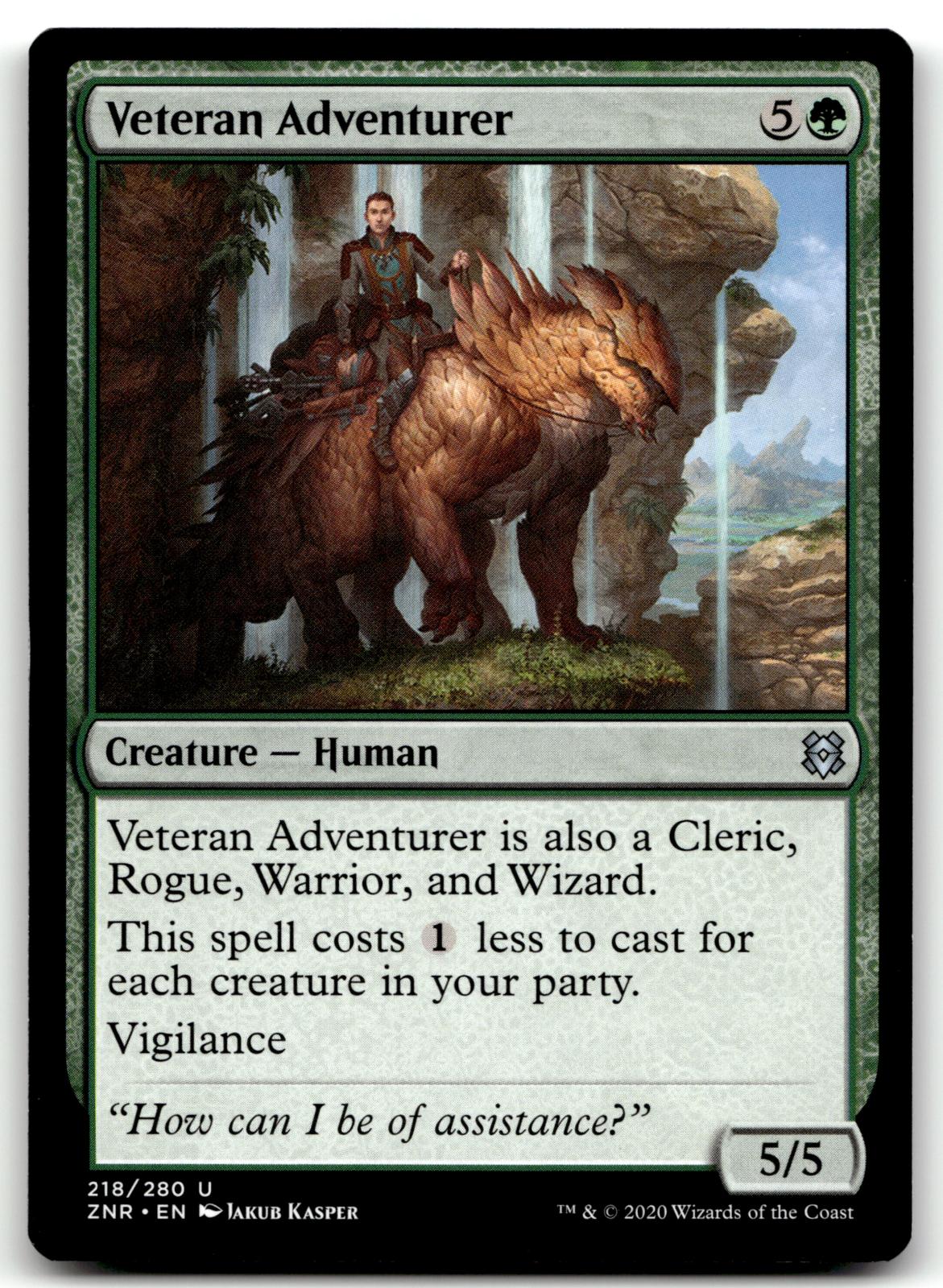 Veteran Adventurer 218 Uncommon Zendikar Rising Magic: The Gathering Near Mint