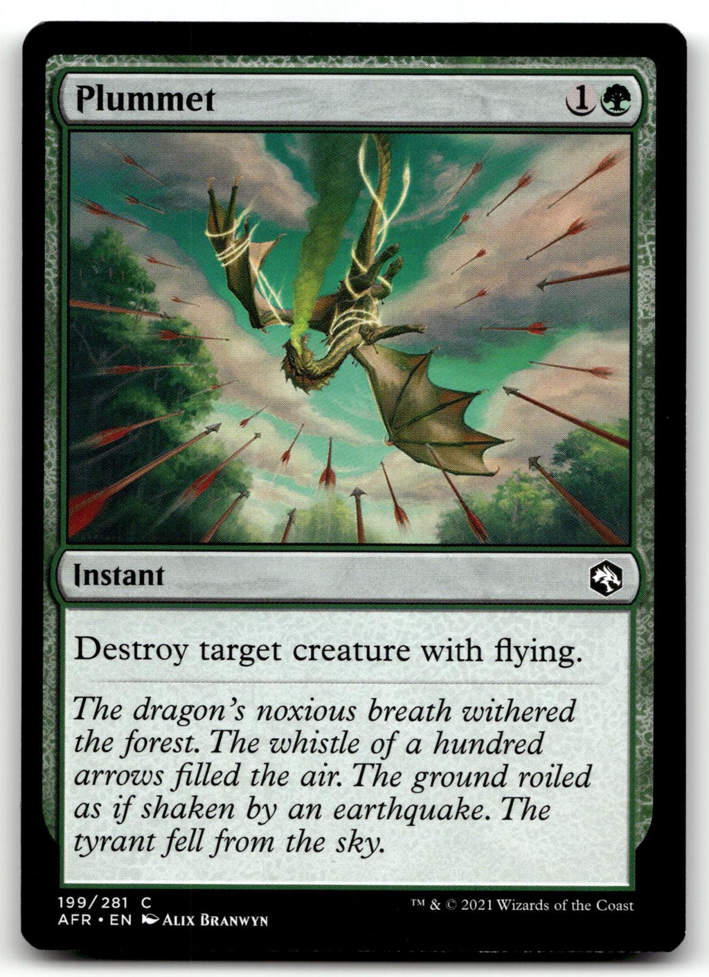 Plummet 199 Common Adventures in the Forgotten Realms Magic: The Gathering NM
