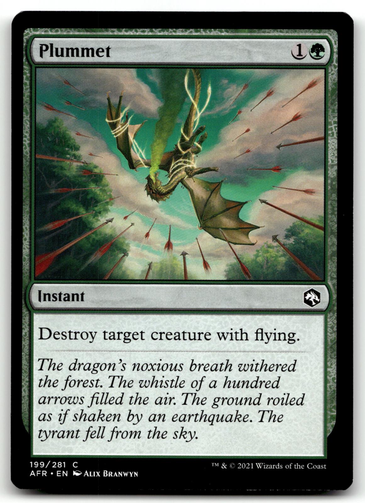 Plummet 199 Common Adventures in the Forgotten Realms Magic: The Gathering NM