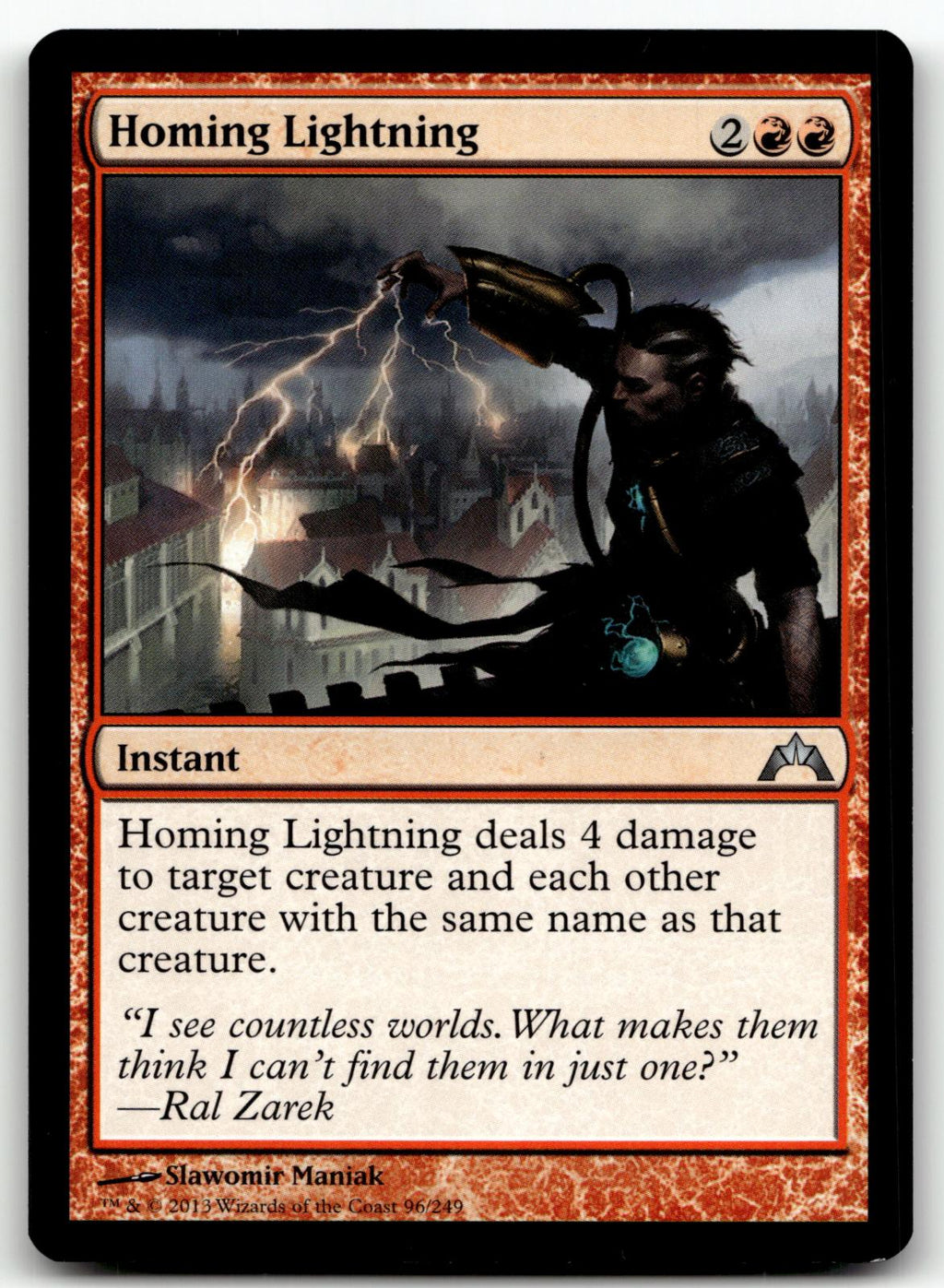 Homing Lightning 96 Uncommon Gatecrash Magic: The Gathering Near Mint
