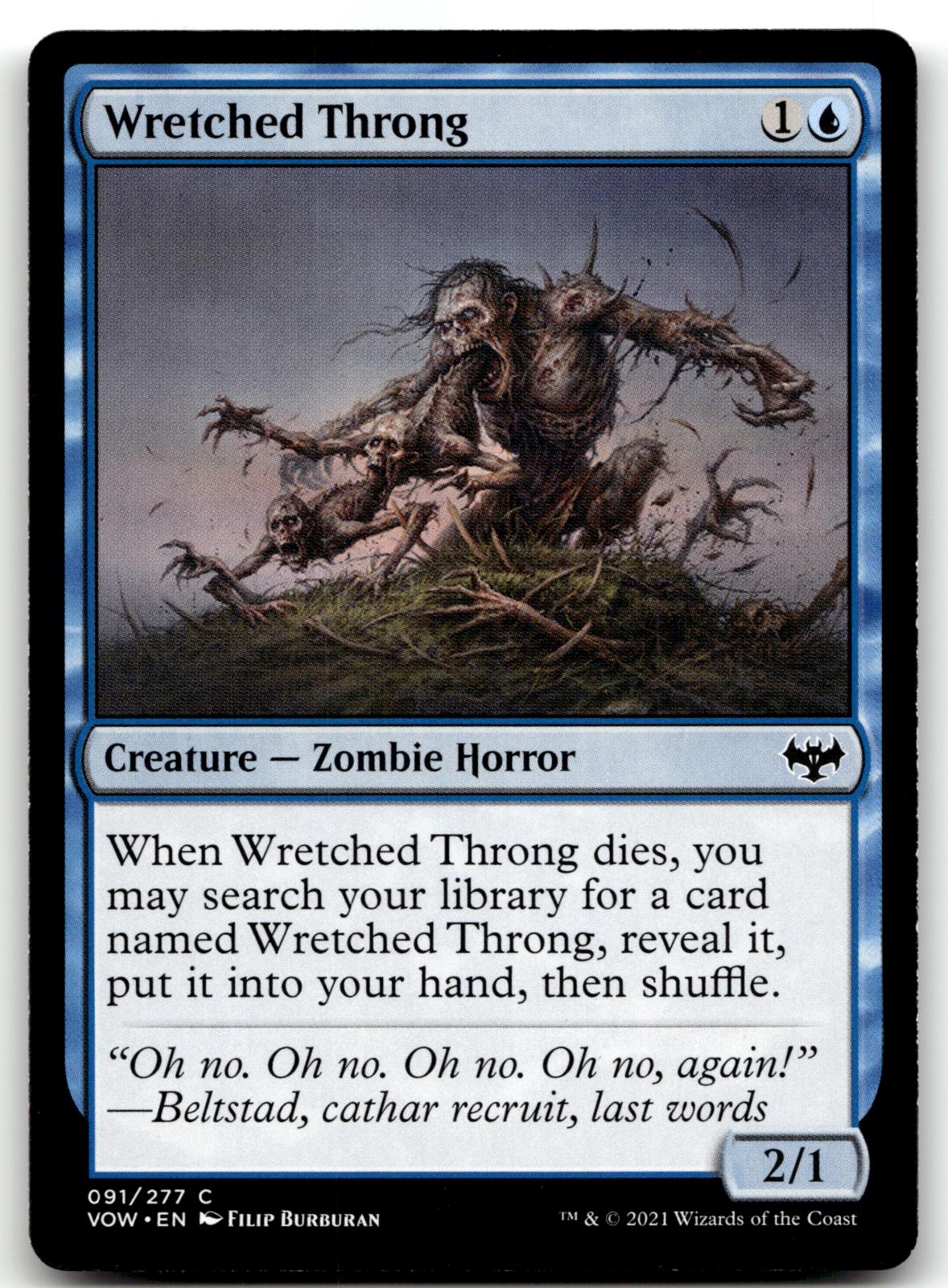 Wretched Throng 91 Common Innistrad: Crimson Vow Magic: The Gathering Near Mint