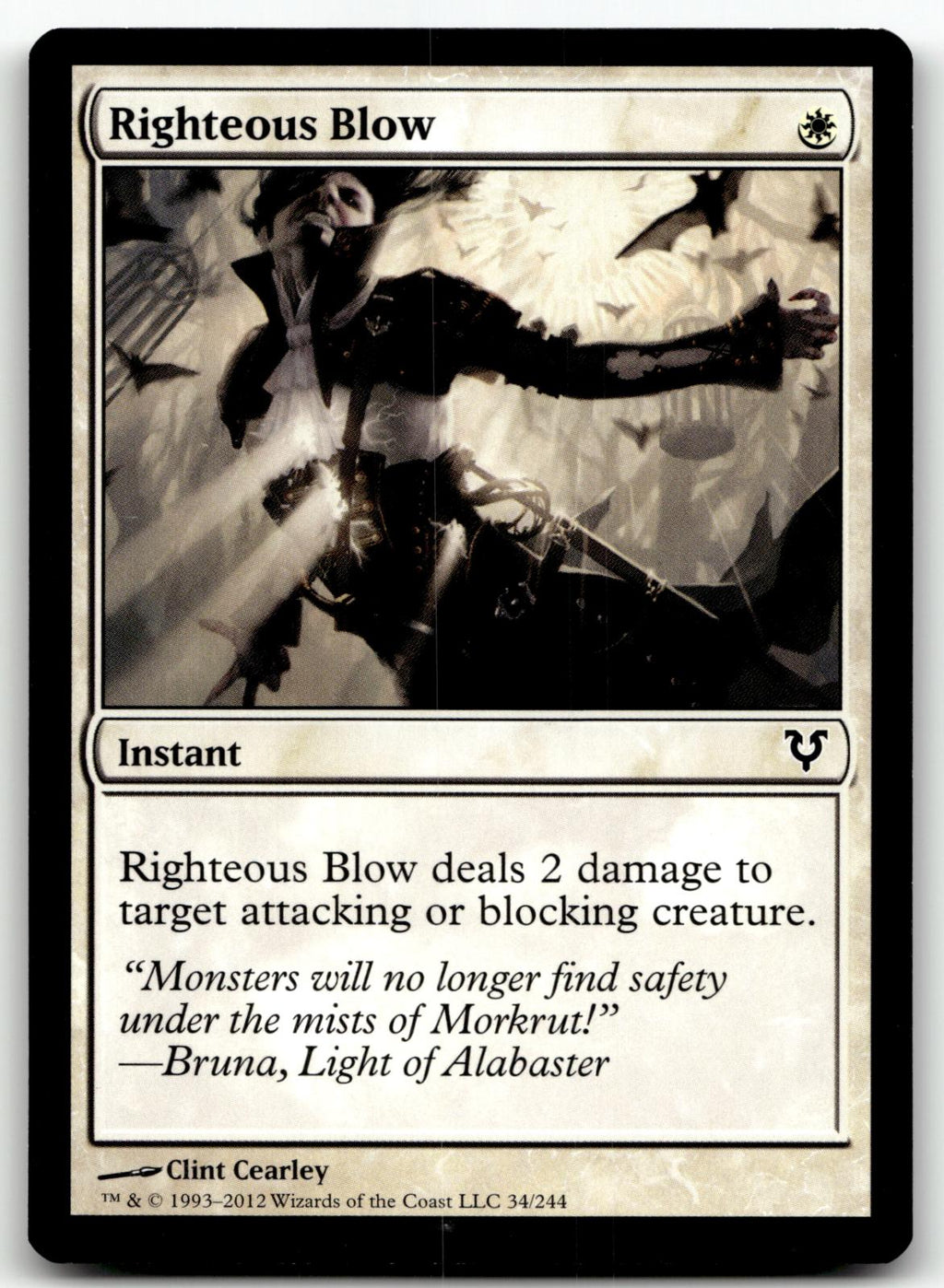 Righteous Blow 34 Common Avacyn Restored Magic: The Gathering Near Mint