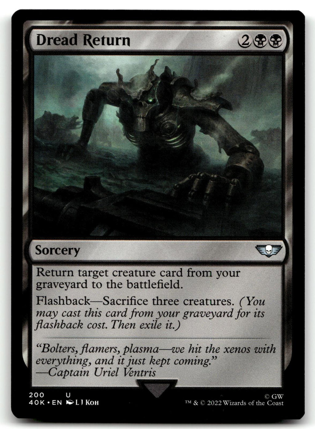 Dread Return 200 Universes Beyond: Warhammer 40,000 Magic: The Gathering NM
