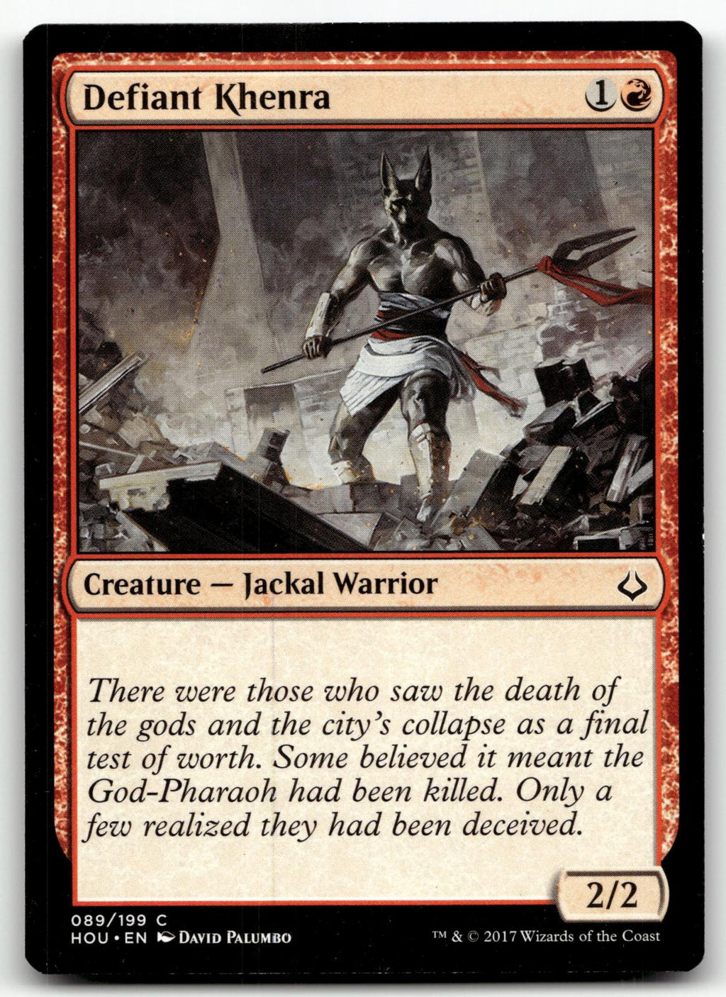 Defiant Khenra 89 Common Hour of Devastation Magic: The Gathering Near Mint