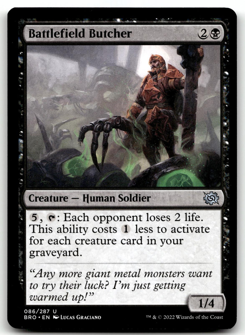 Battlefield Butcher 86 Uncommon The Brothers' War Magic: The Gathering Near Mint