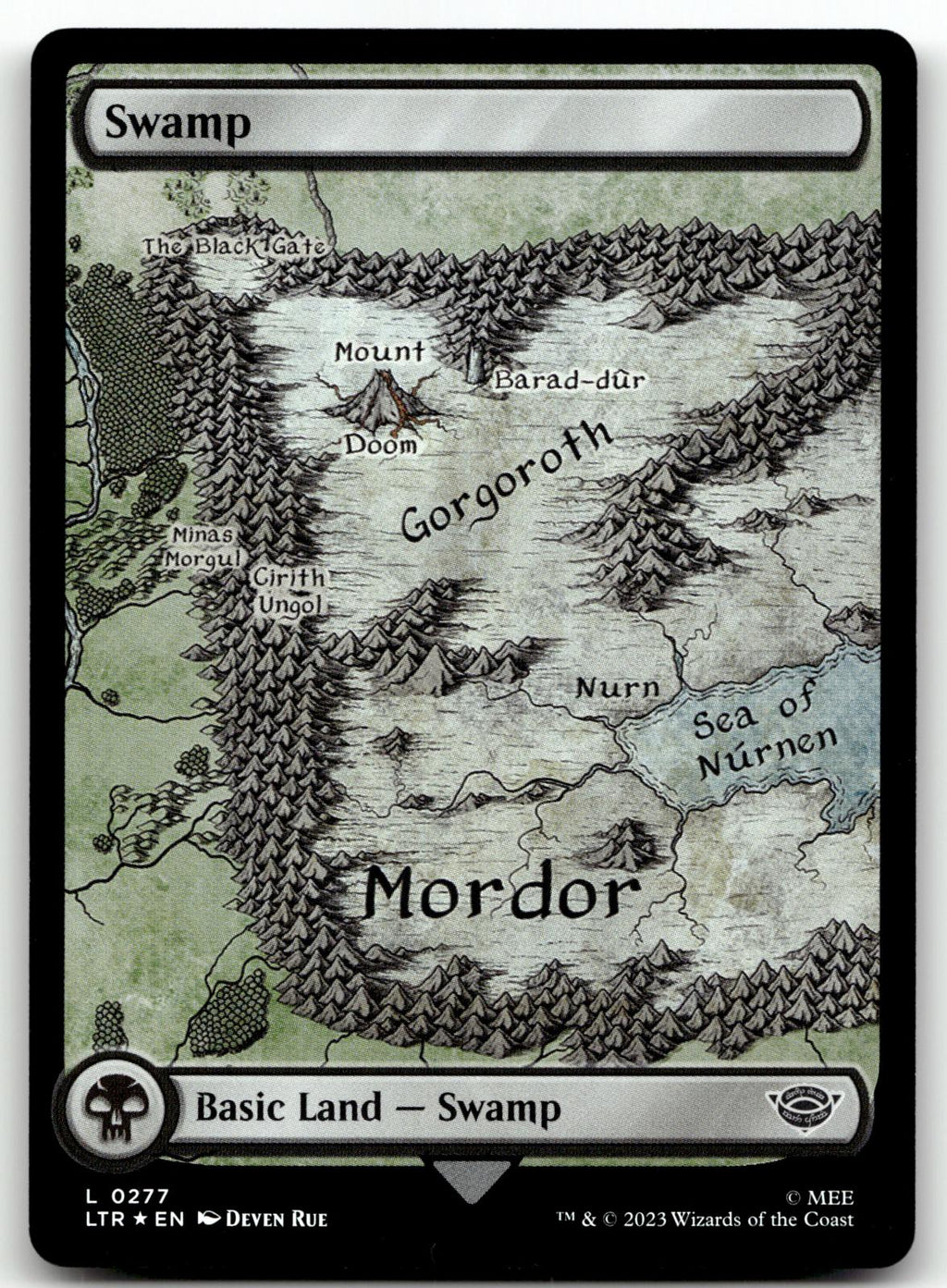 Swamp (0277) 277 Universes Beyond: The Lord of the Rings: Tales of Middle-earth Magic: The Gathering Foil NM