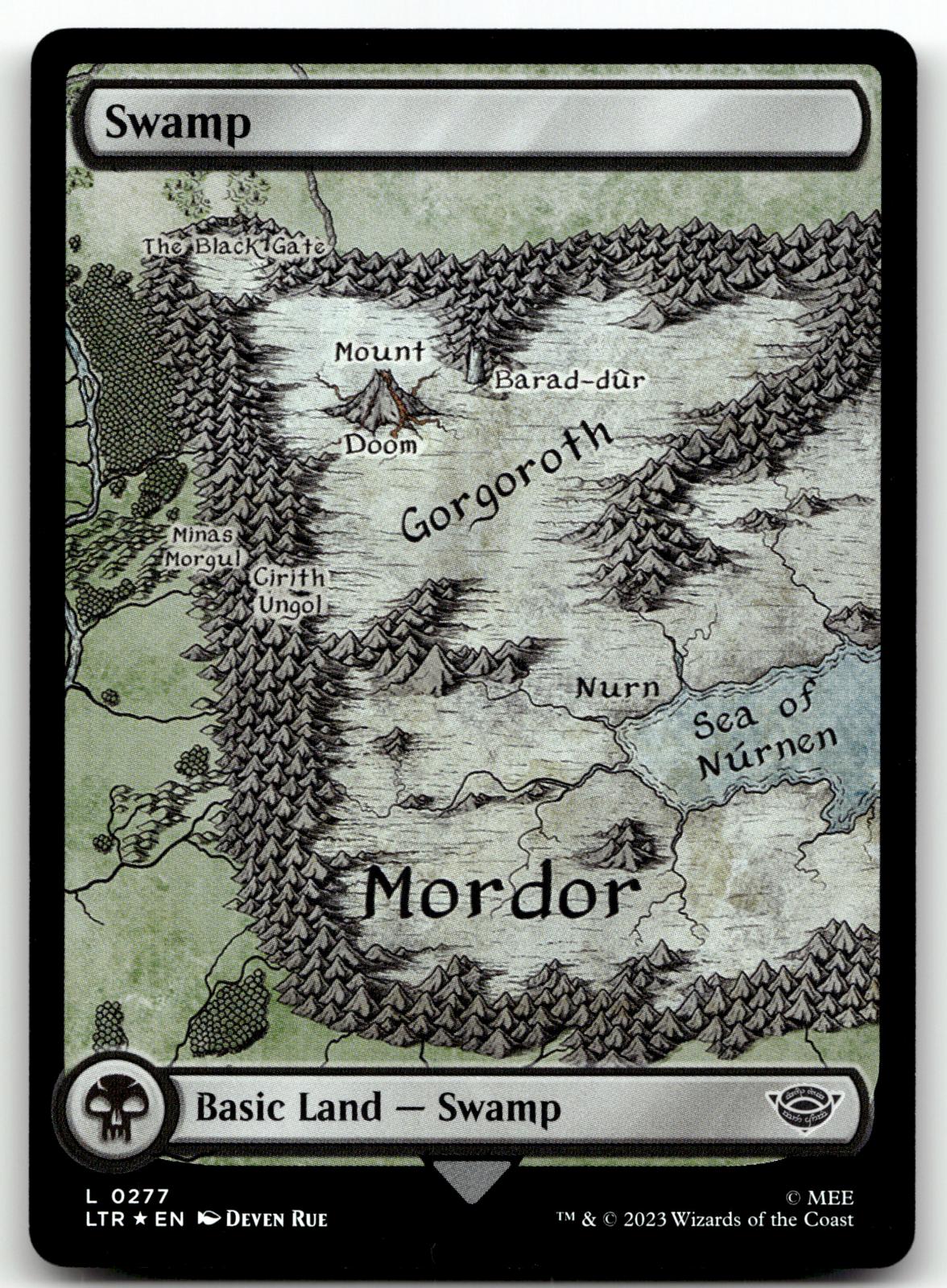 Swamp (0277) 277 Universes Beyond: The Lord of the Rings: Tales of Middle-earth Magic: The Gathering Foil NM