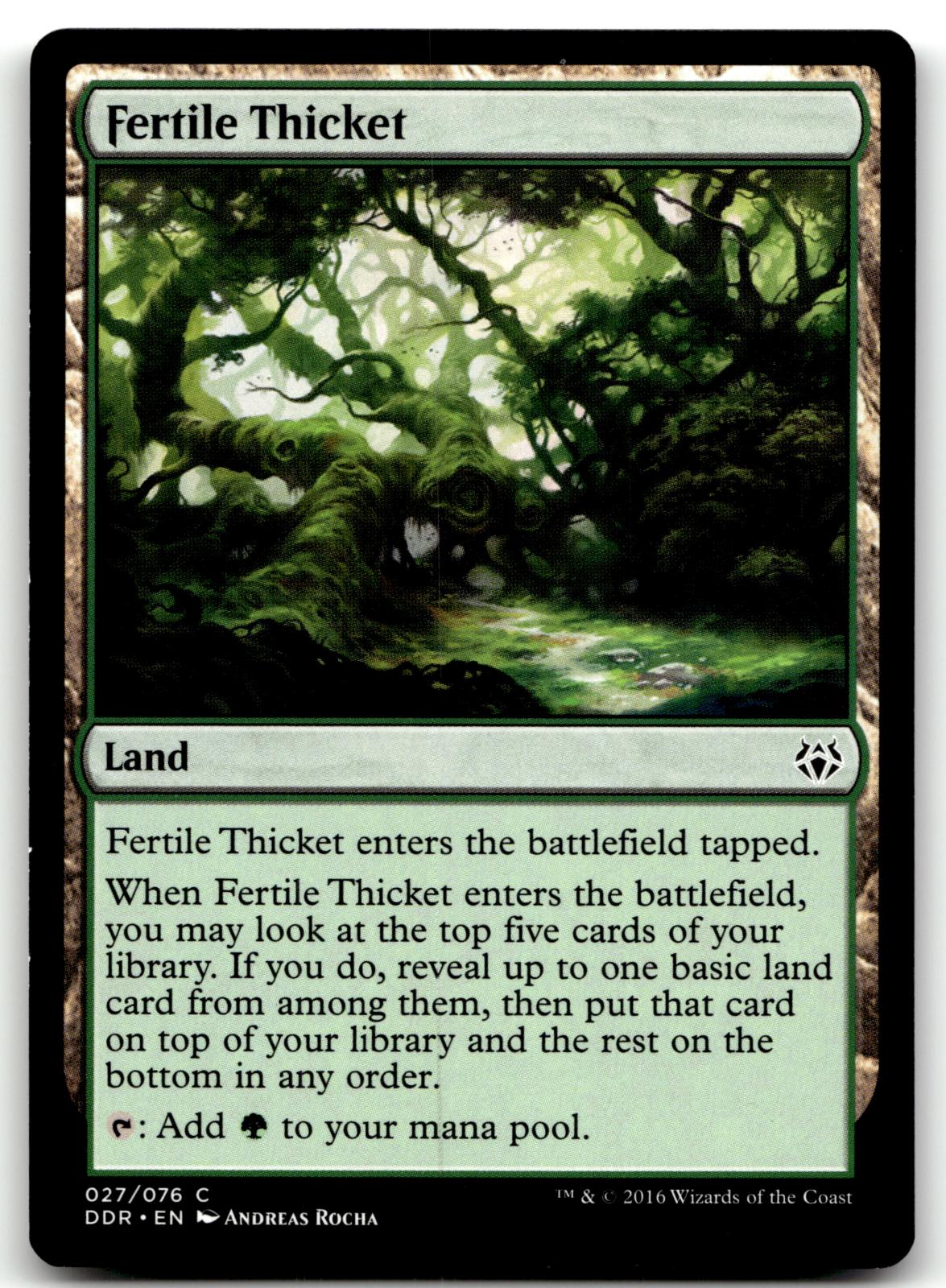 Fertile Thicket 27 Duel Decks: Nissa vs. Ob Nixilis Magic: The Gathering NM
