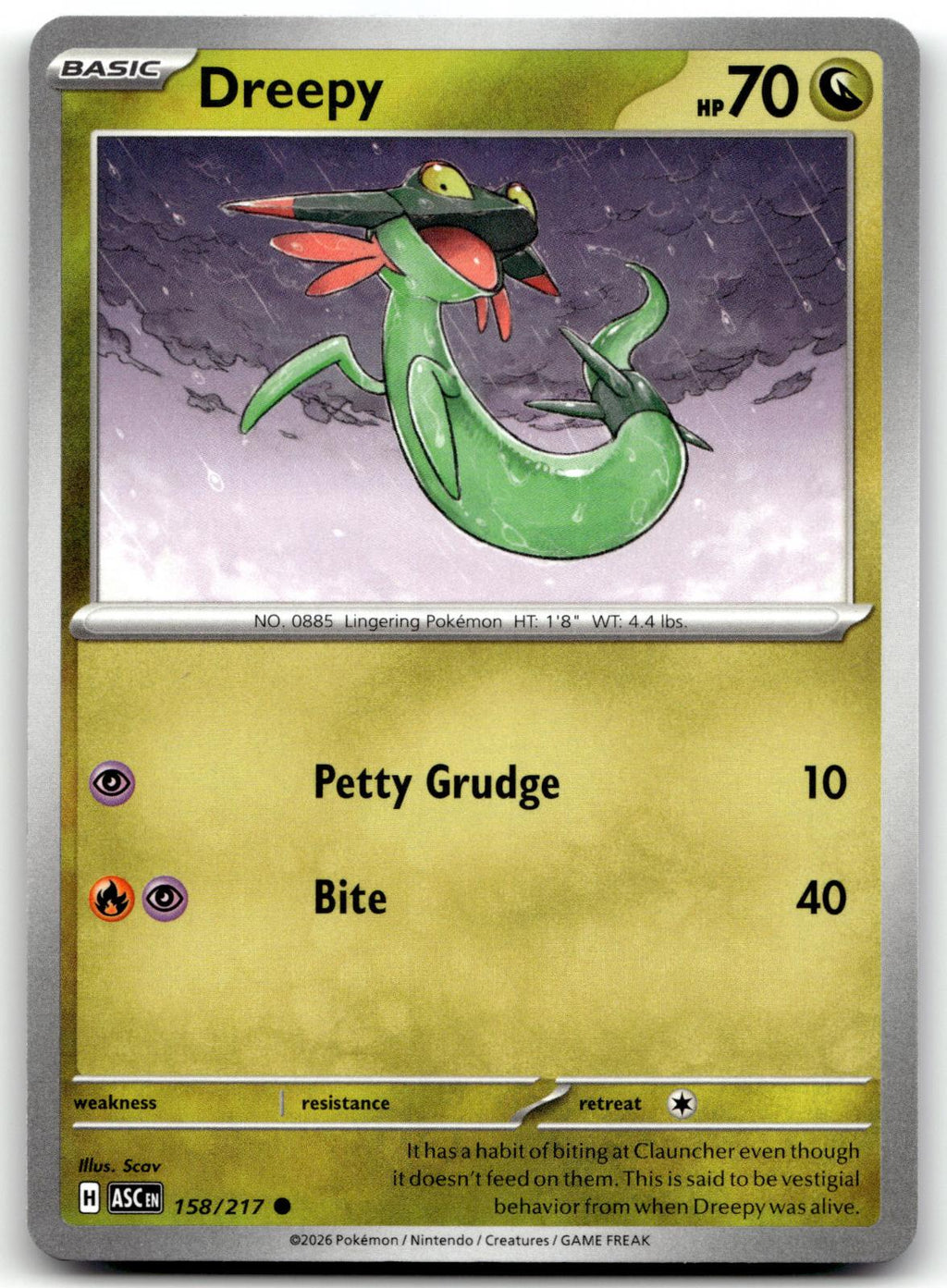 Dreepy 158/217 Common Ascended Heroes Pokemon Near Mint