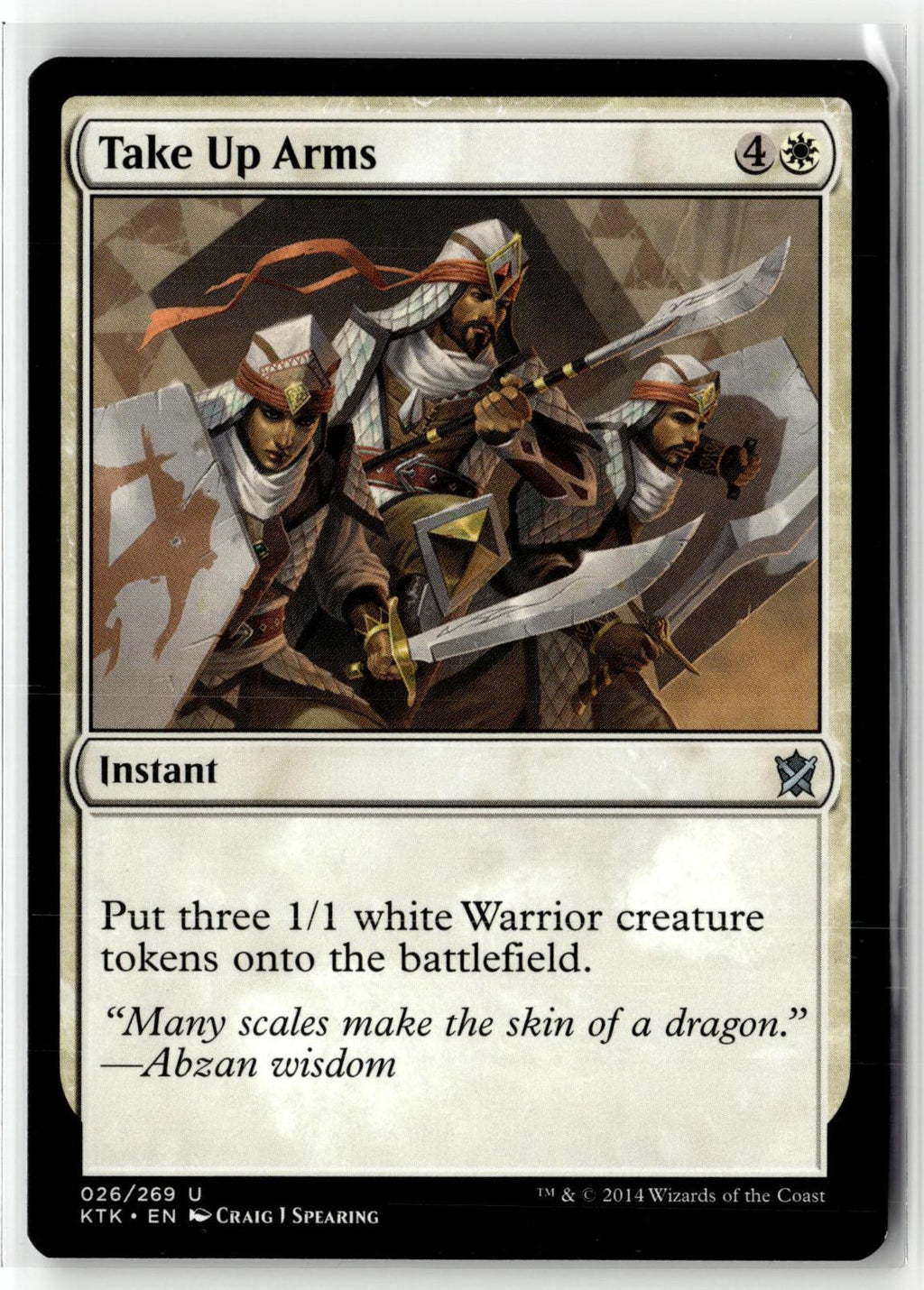 Take Up Arms 26 Uncommon Khans of Tarkir Magic: The Gathering Near Mint
