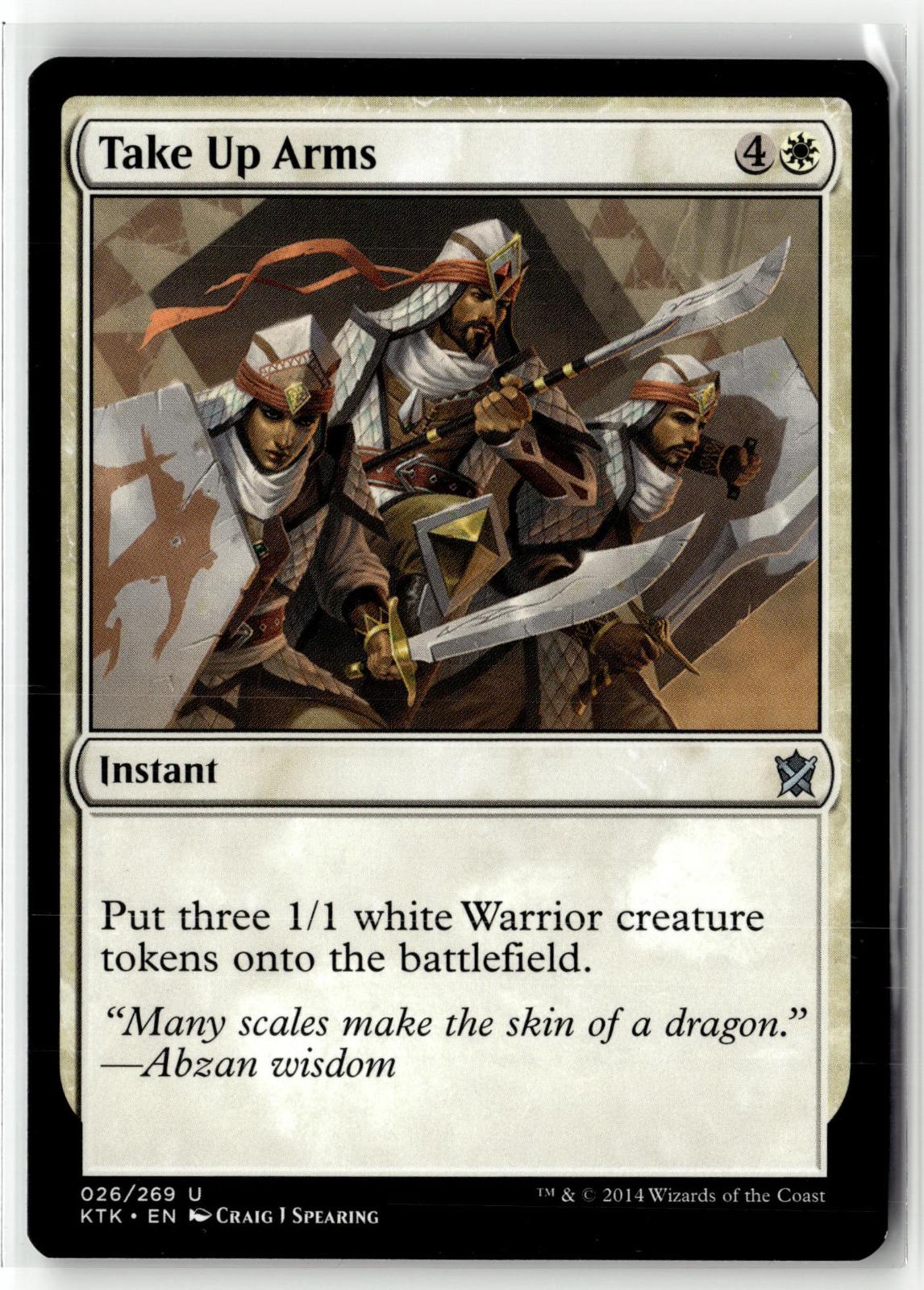 Take Up Arms 26 Uncommon Khans of Tarkir Magic: The Gathering Near Mint