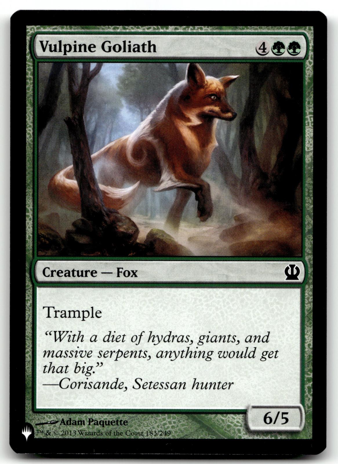 Vulpine Goliath 183 Common Theros Magic: The Gathering Near Mint