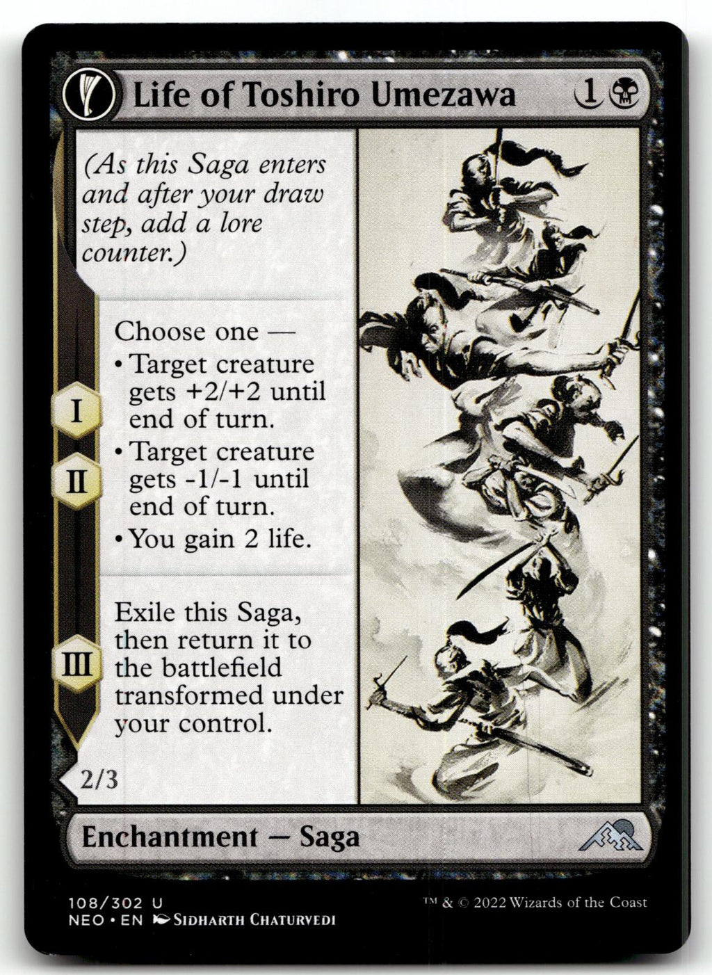 Life of Toshiro Umezawa // Memory of Toshiro 108 Kamigawa: Neon Dynasty Magic: The Gathering NM
