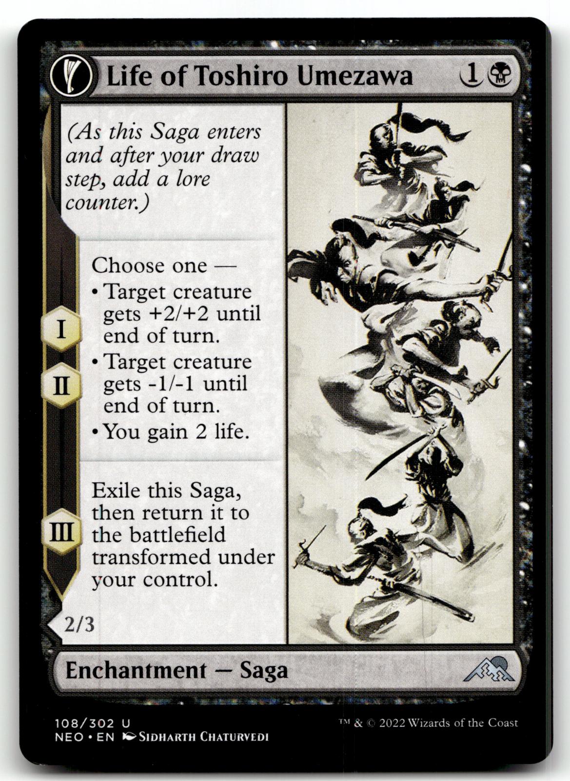 Life of Toshiro Umezawa // Memory of Toshiro 108 Kamigawa: Neon Dynasty Magic: The Gathering NM