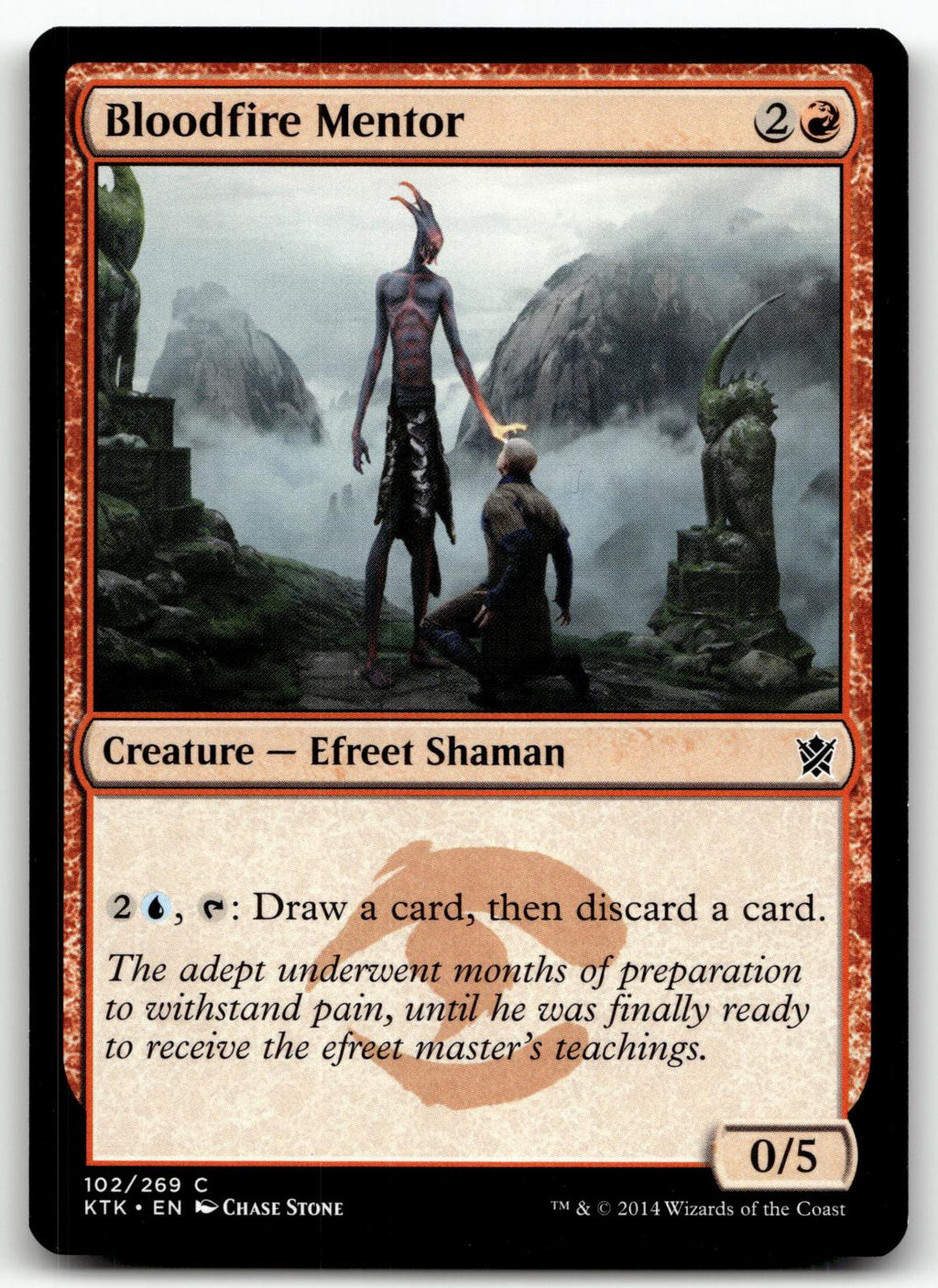 Bloodfire Mentor 102 Common Khans of Tarkir Magic: The Gathering Near Mint