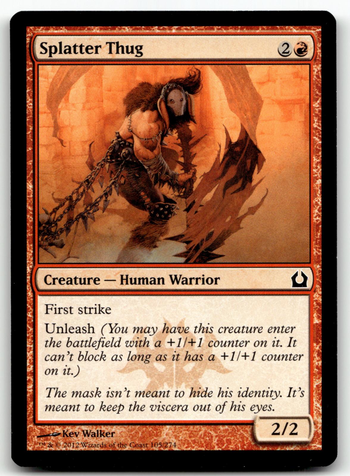Splatter Thug 105 Common Return to Ravnica Magic: The Gathering Near Mint