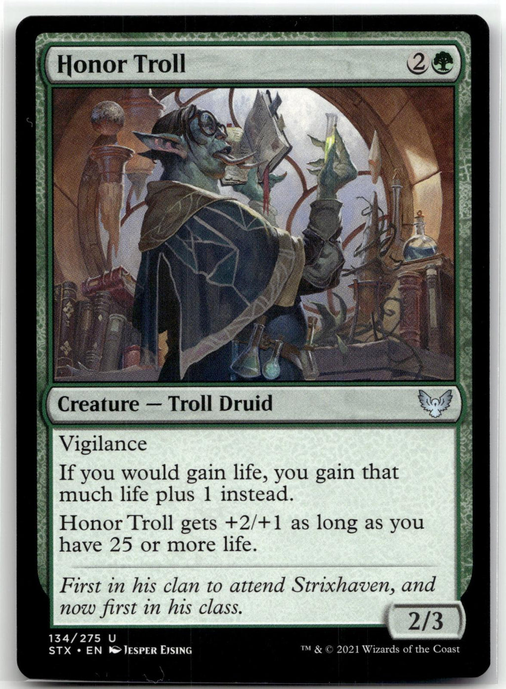 Honor Troll 134 Uncommon Strixhaven: School of Mages Magic: The Gathering NM
