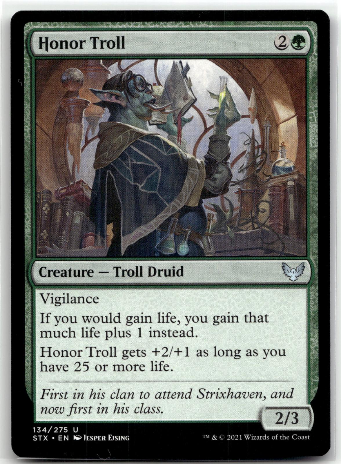 Honor Troll 134 Uncommon Strixhaven: School of Mages Magic: The Gathering NM