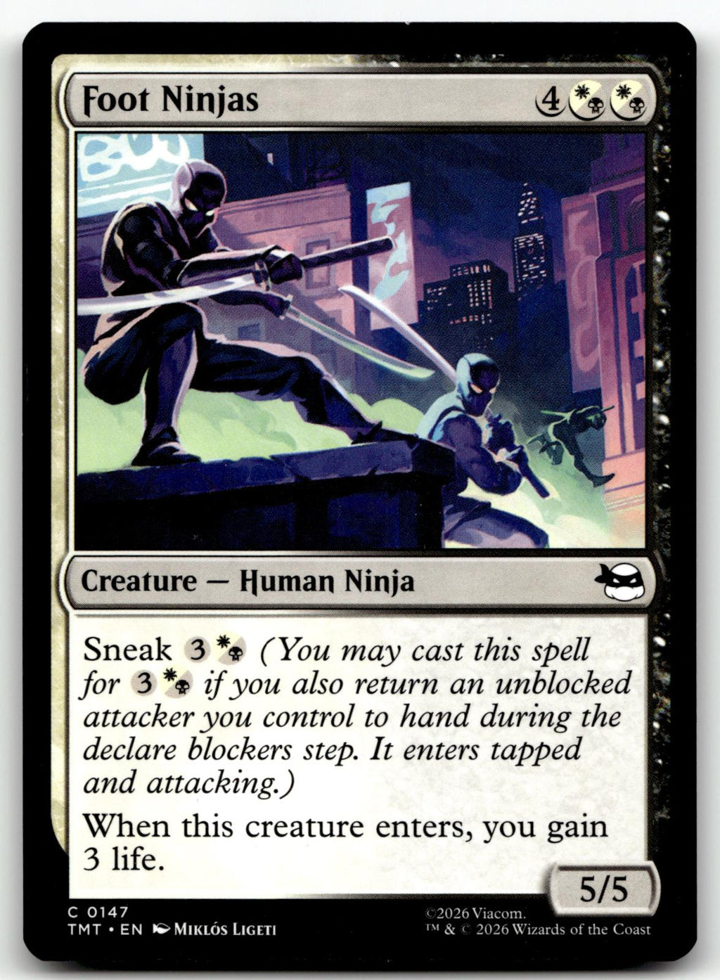 Foot Ninjas 0147 Common Teenage Mutant Ninja Turtles Magic: The Gathering NM