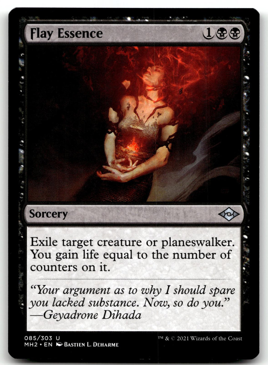 Flay Essence 85 Uncommon Modern Horizons 2 Magic: The Gathering Near Mint