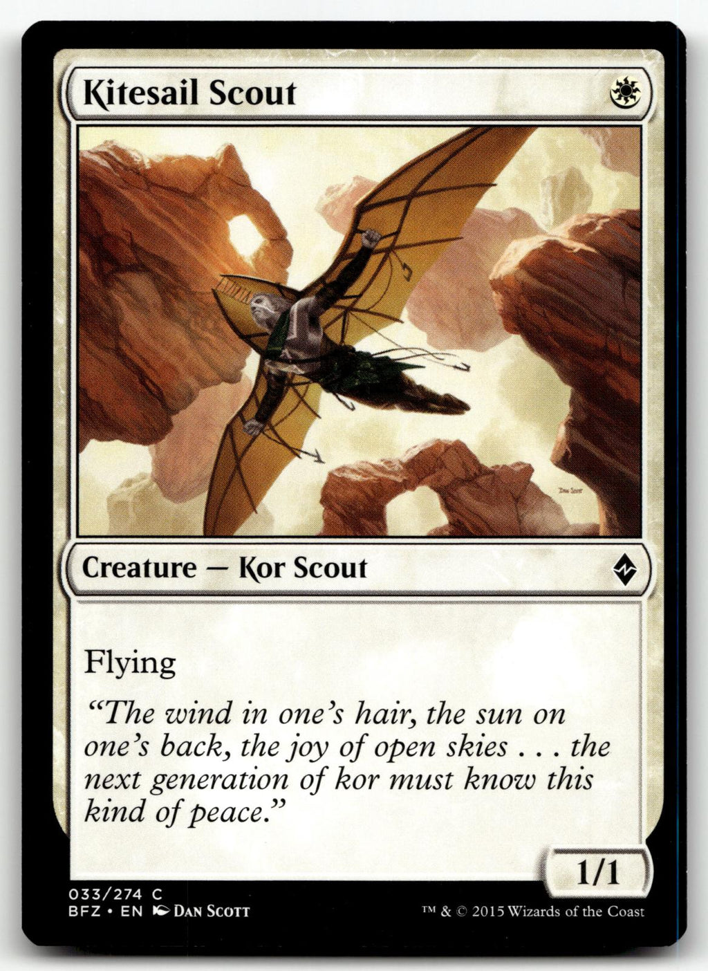 Kitesail Scout 33 Common Battle for Zendikar Magic: The Gathering Near Mint