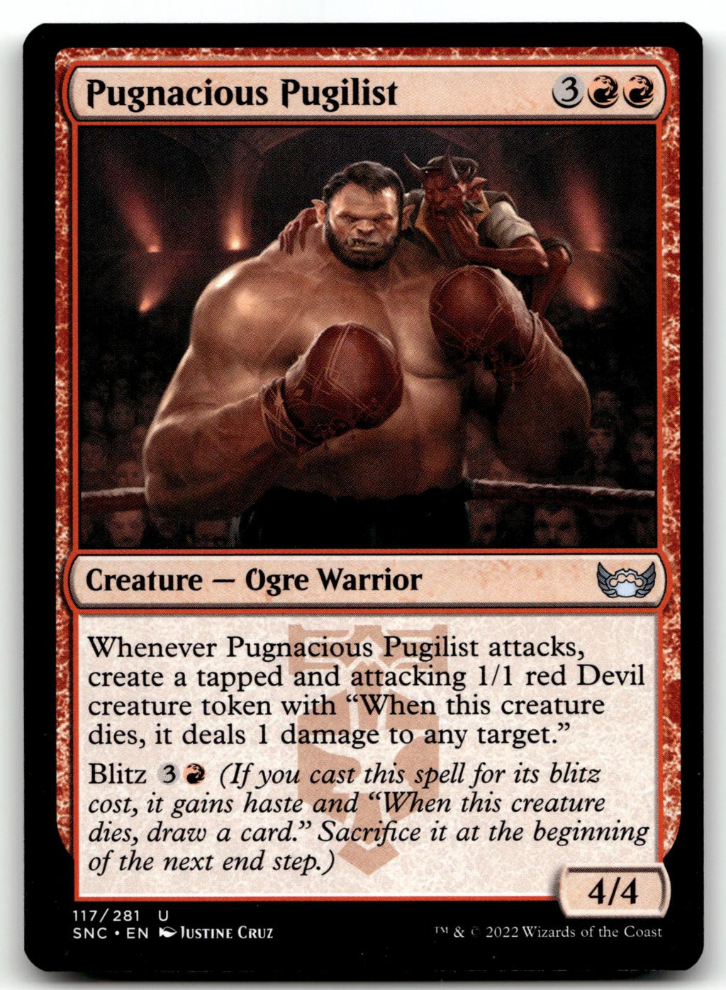 Pugnacious Pugilist 117 Uncommon Streets of New Capenna Magic: The Gathering NM