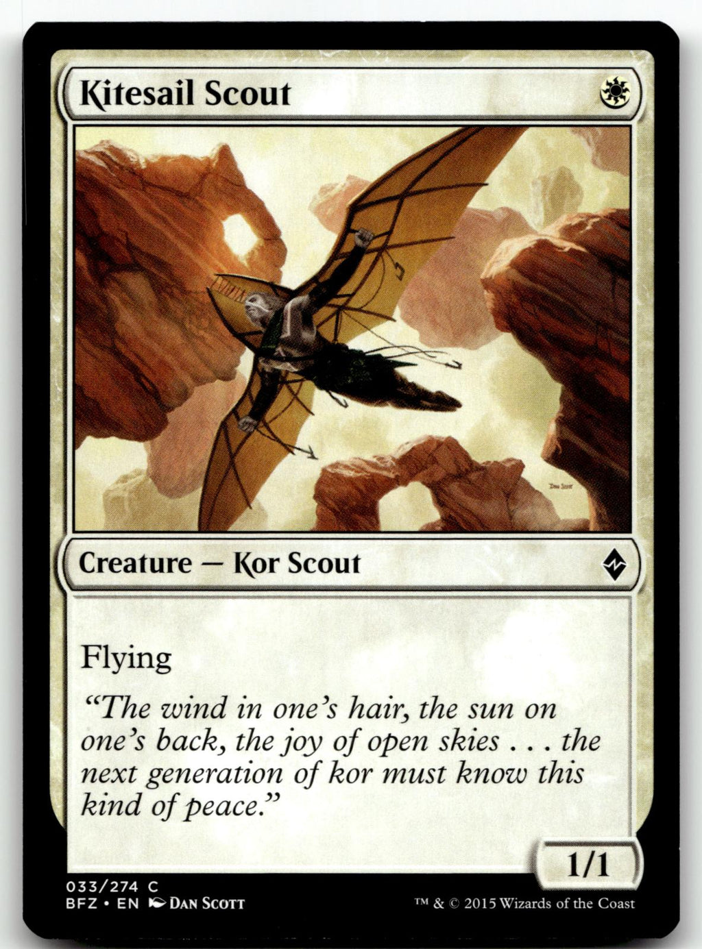 Kitesail Scout 33 Common Battle for Zendikar Magic: The Gathering Near Mint