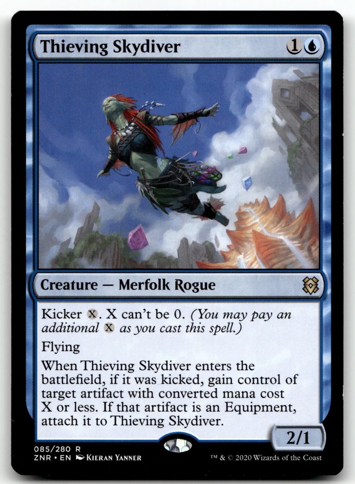 Thieving Skydiver 85 Rare Zendikar Rising Magic: The Gathering Near Mint
