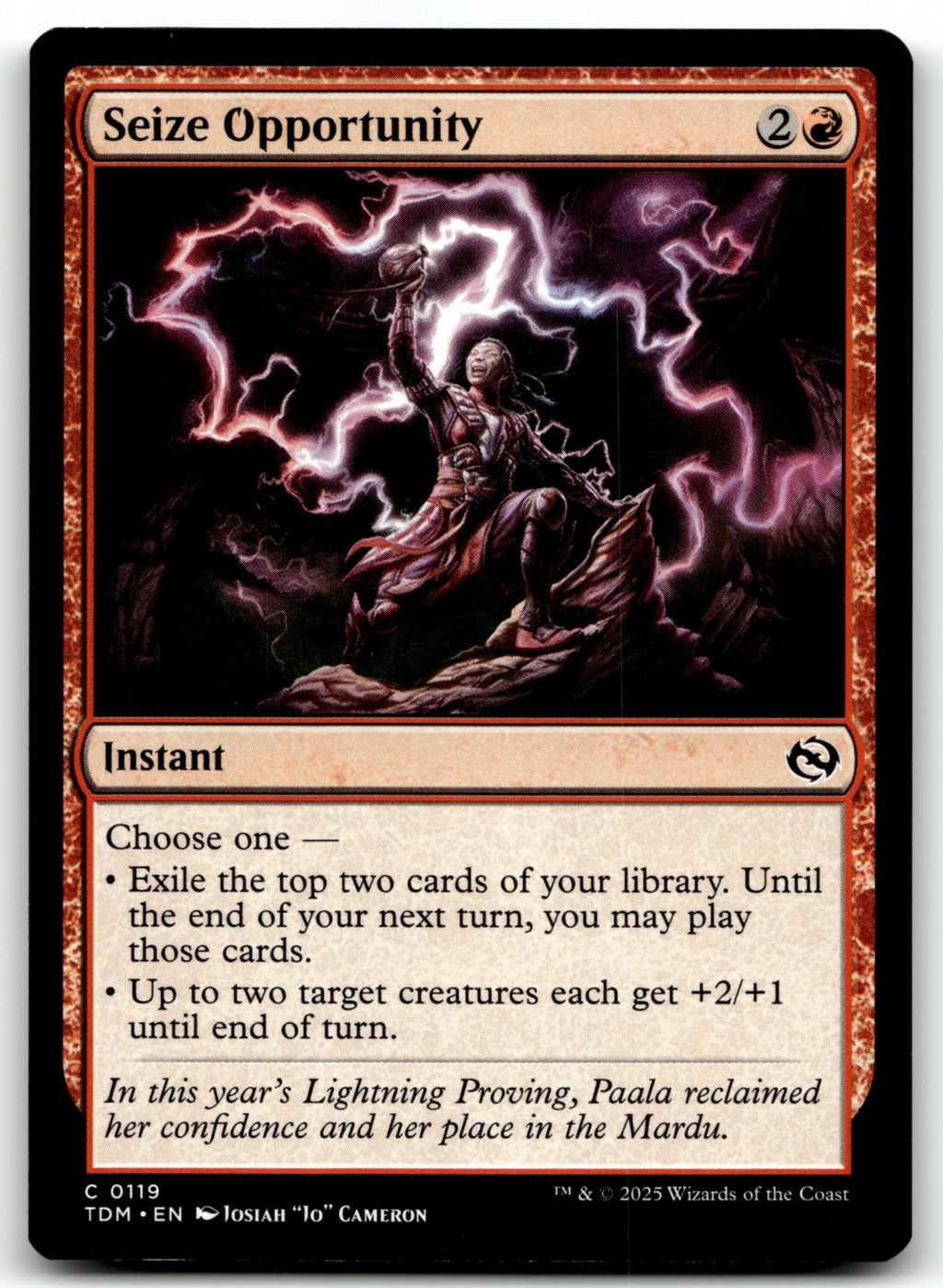 Seize Opportunity 119 Common Tarkir: Dragonstorm Magic: The Gathering Near Mint