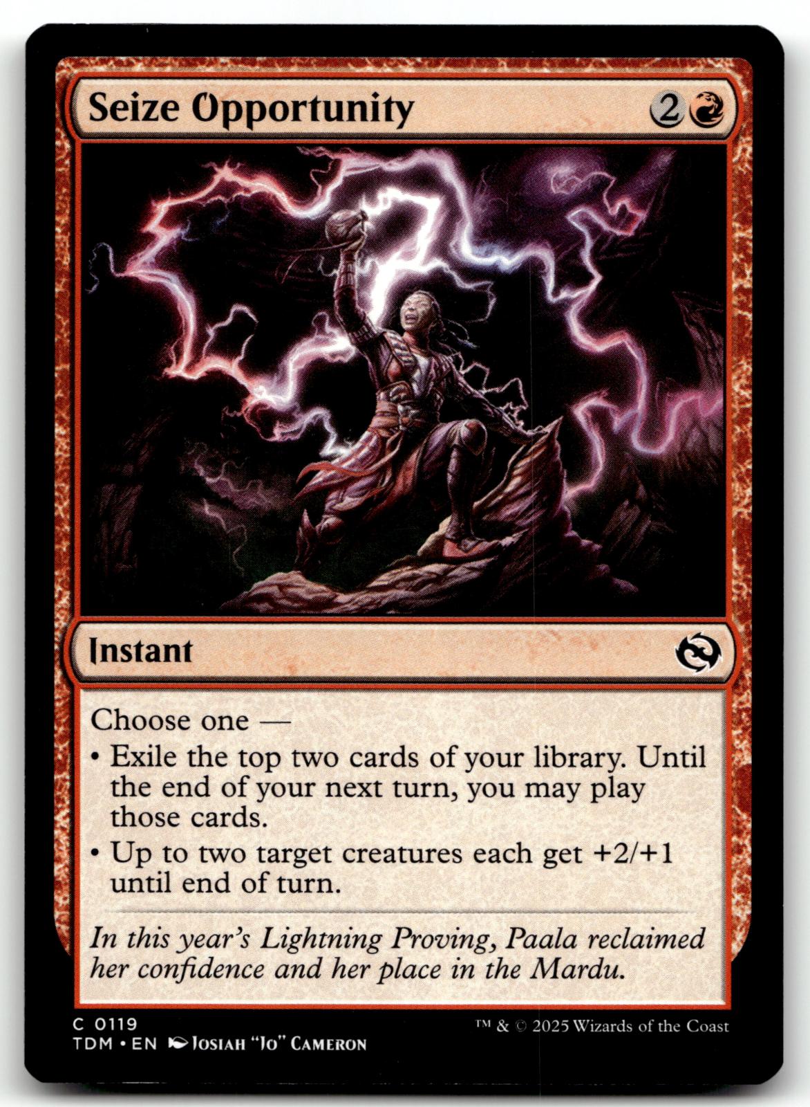 Seize Opportunity 119 Common Tarkir: Dragonstorm Magic: The Gathering Near Mint