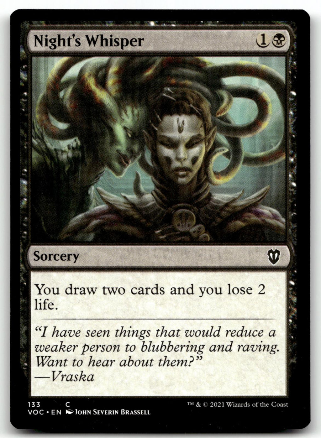 Night's Whisper 133 Commander: Innistrad: Crimson Vow Magic: The Gathering NM