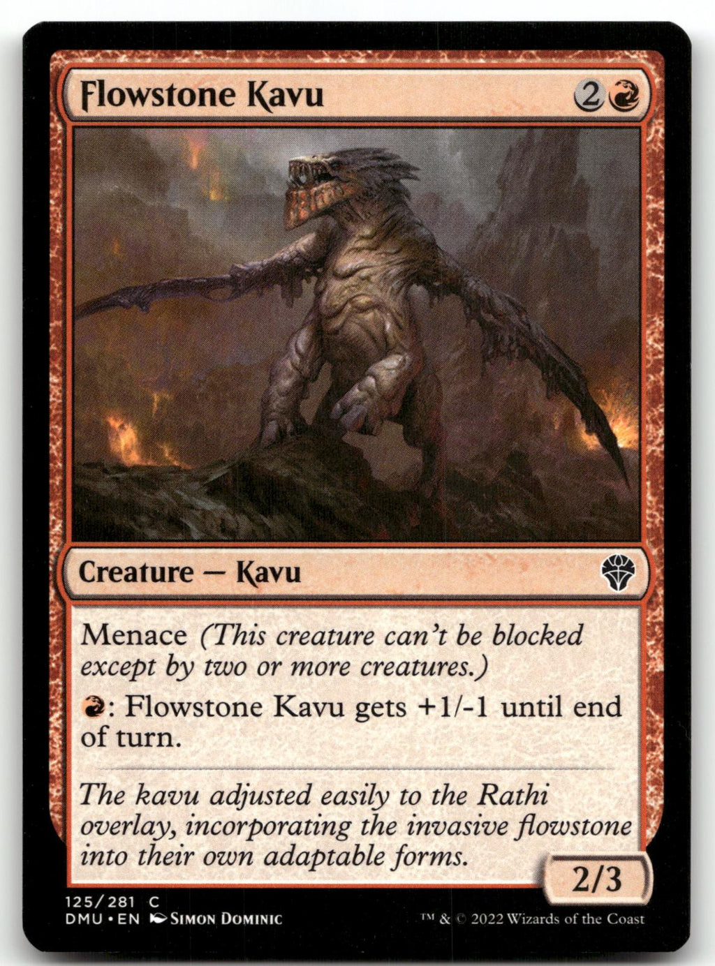 Flowstone Kavu 125 Common Dominaria United Magic: The Gathering Near Mint