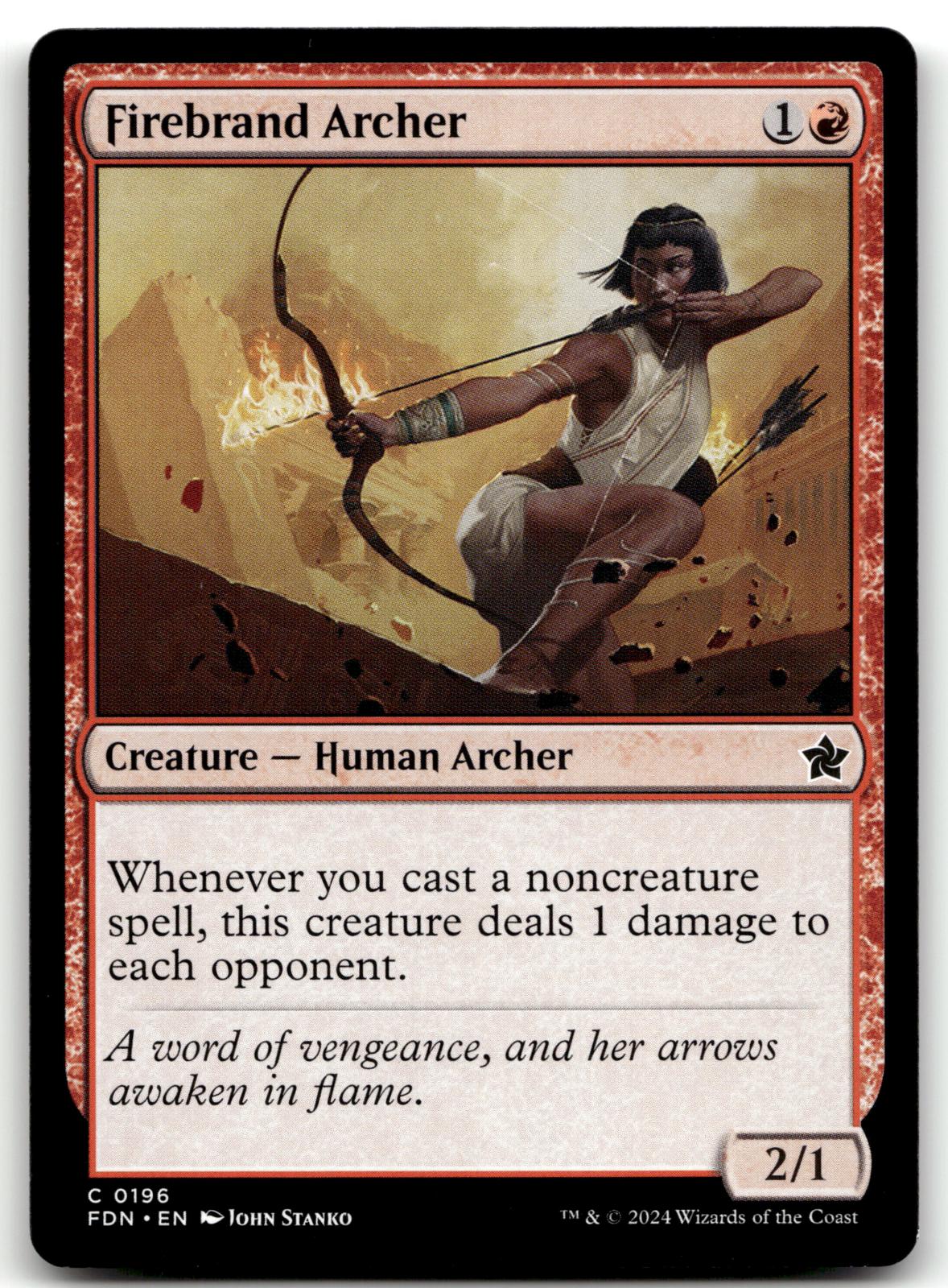 Firebrand Archer 196 Common Foundations Magic: The Gathering Near Mint
