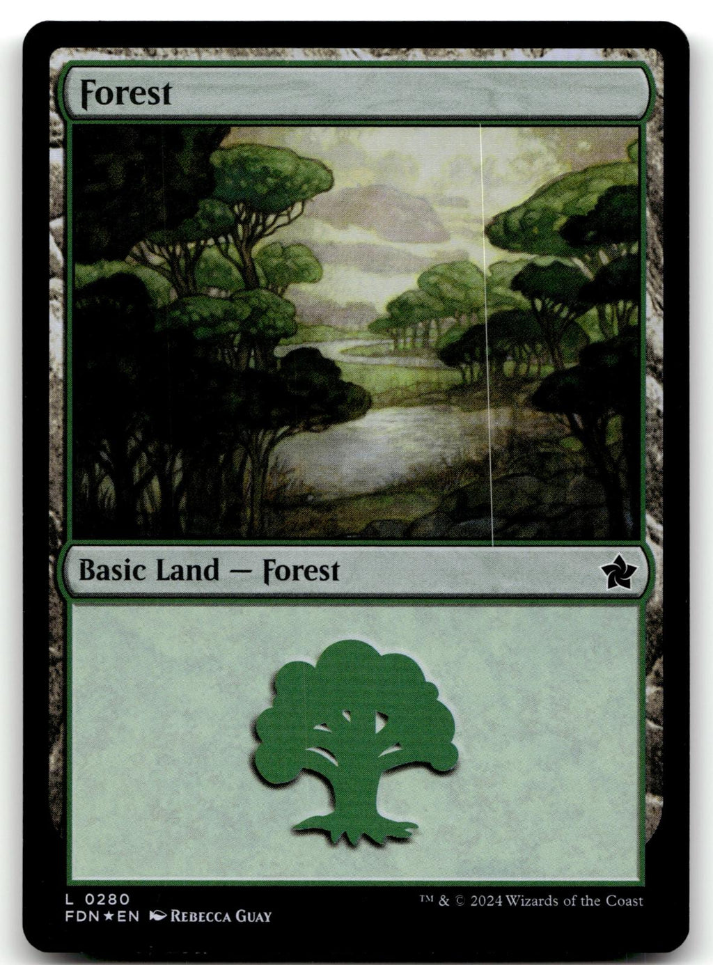 Forest (0280) 280 Land Foundations Magic: The Gathering Foil Near Mint