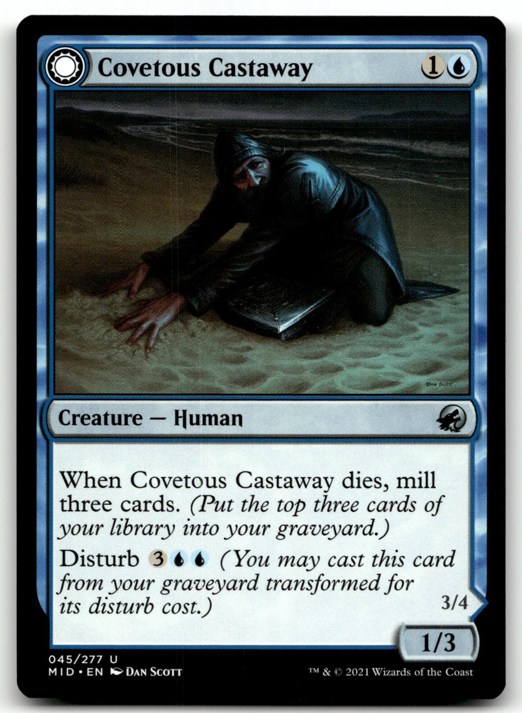 Covetous Castaway 45 Uncommon Innistrad: Midnight Hunt Magic: The Gathering NM