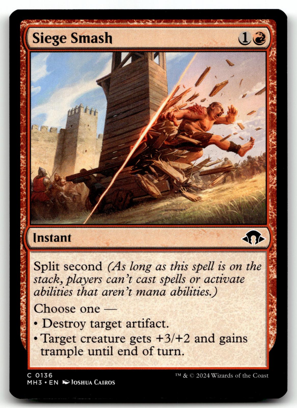 Siege Smash 136 Common Modern Horizons 3 Magic: The Gathering Near Mint