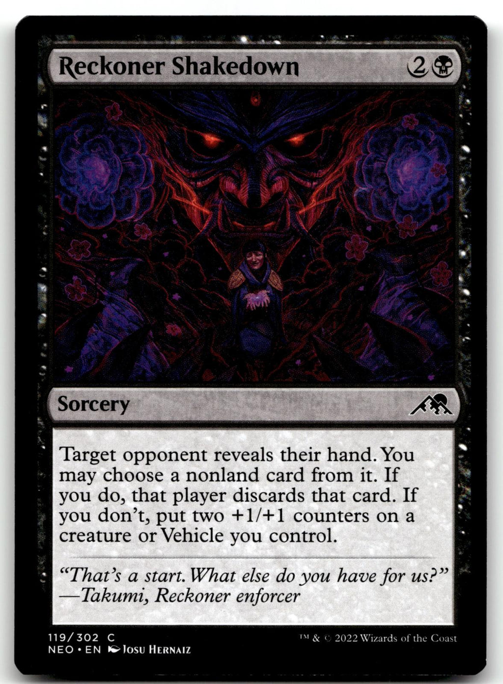 Reckoner Shakedown 119 Common Kamigawa: Neon Dynasty Magic: The Gathering NM