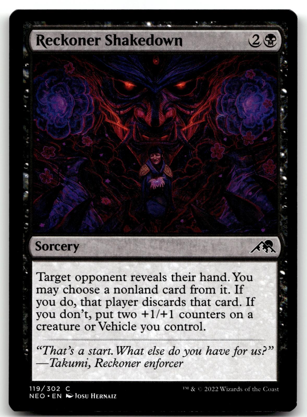 Reckoner Shakedown 119 Common Kamigawa: Neon Dynasty Magic: The Gathering NM