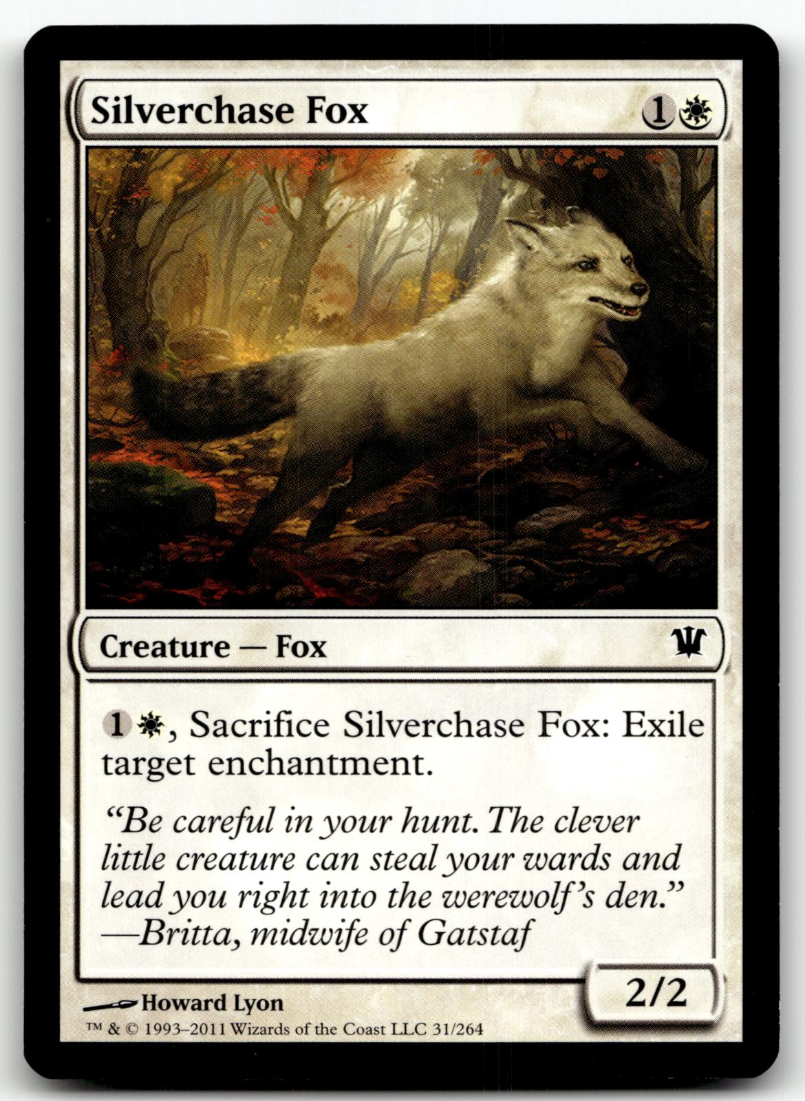 Silverchase Fox 31 Common Innistrad Magic: The Gathering Near Mint